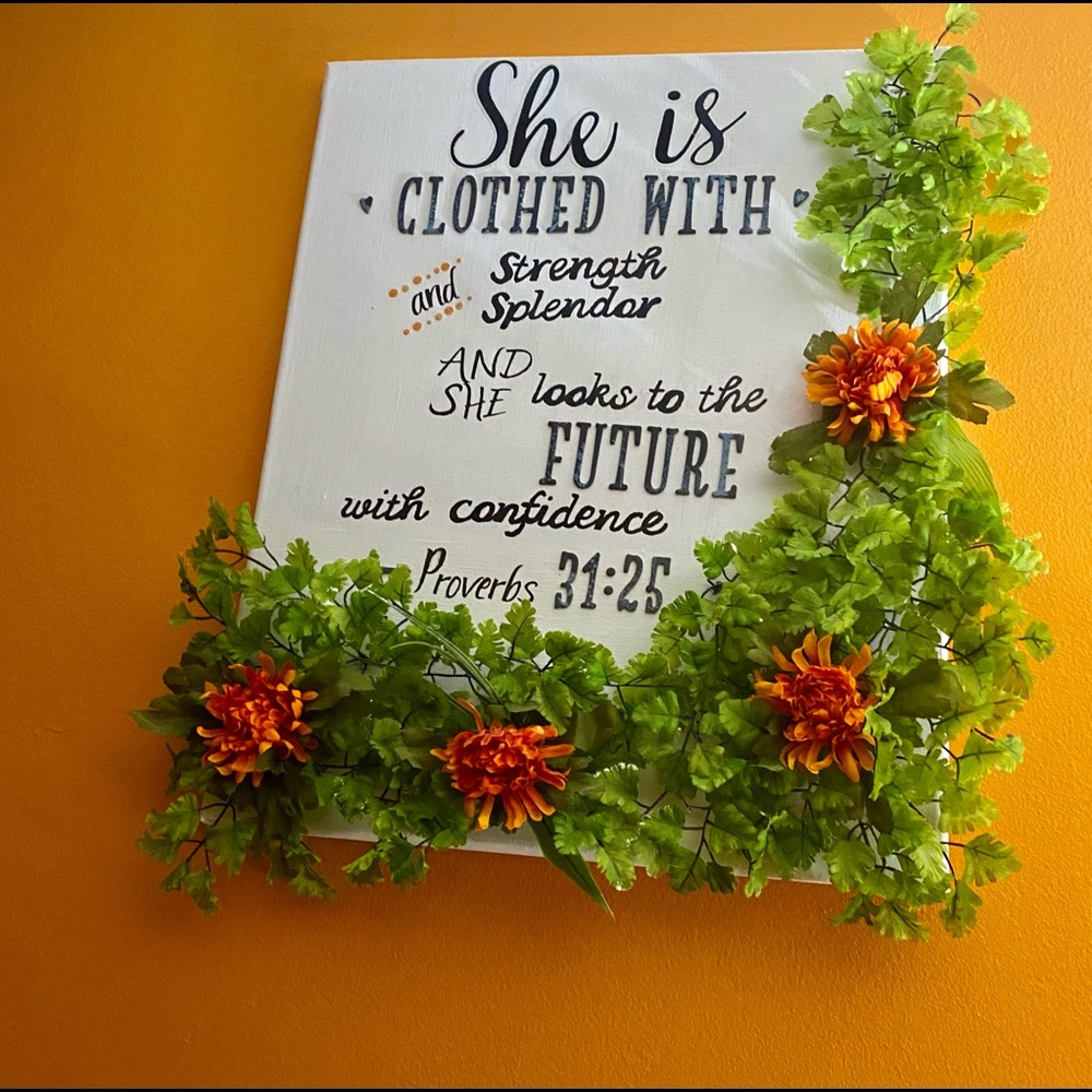 Inspirational scriptural woman of God wall art canvas